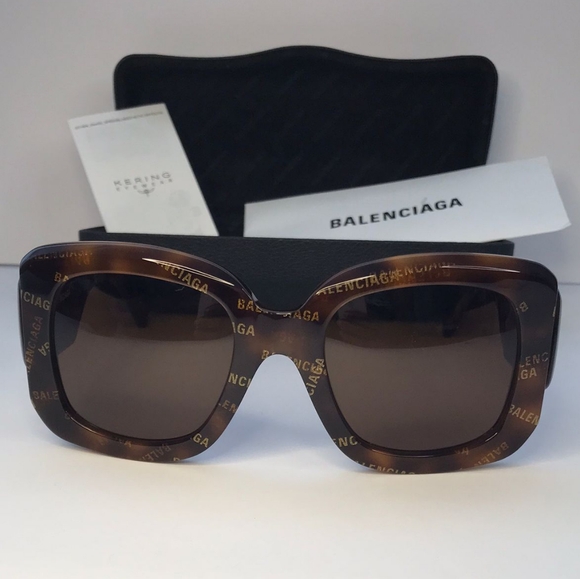 💯 Original  BALENCIAGA BB0069S 007 Oversized  Sunglasses - Picture 10 of 12